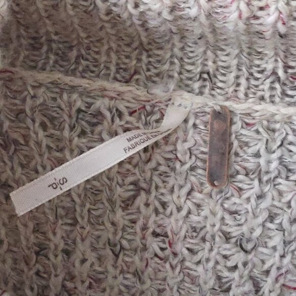 FREE PEOPLE | Dylan Tweedy Turtleneck Sweater Wool Linen Blend SZ S - Picture 4 of 5